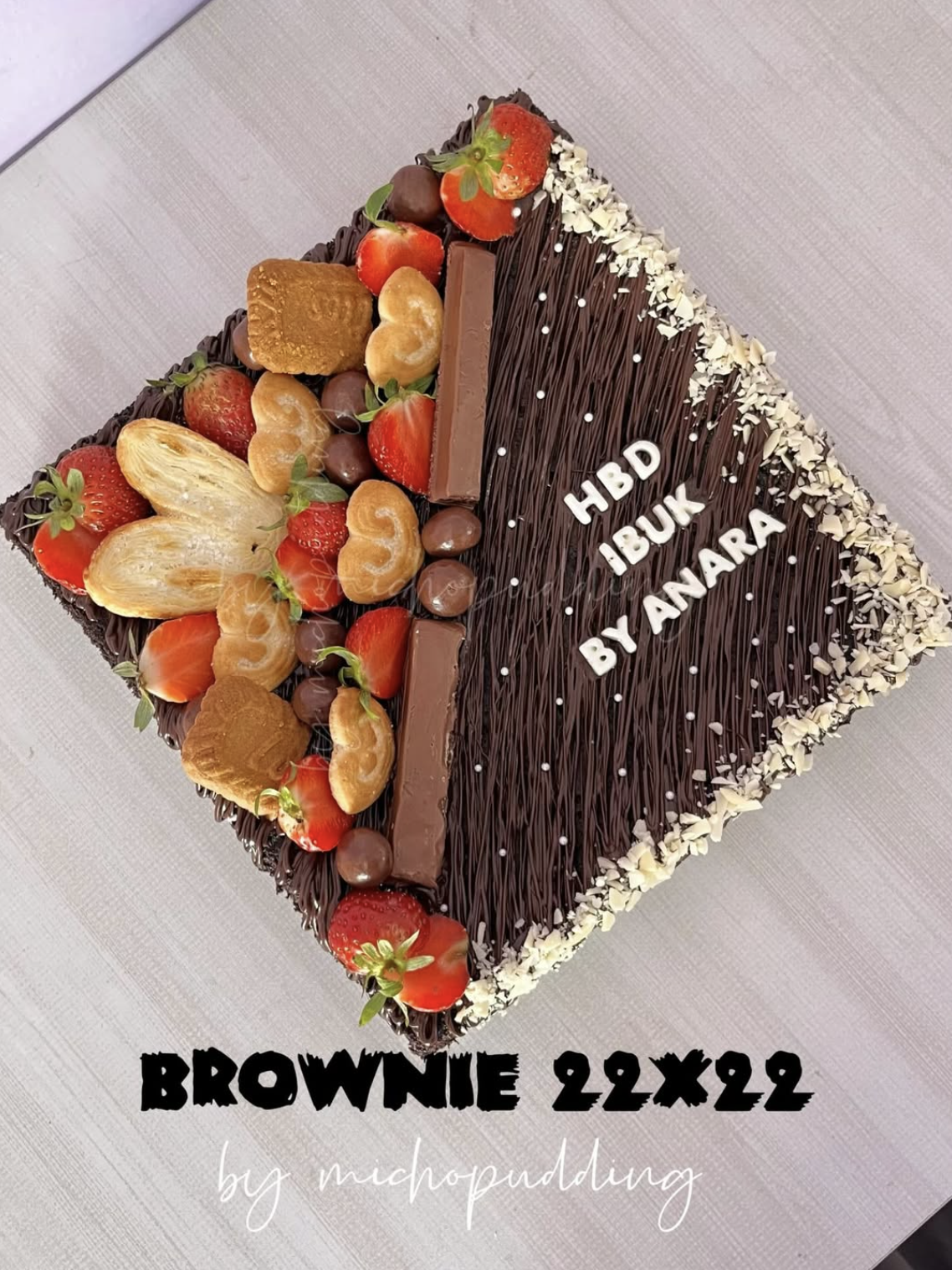 Brownies toping Uk. 22x22