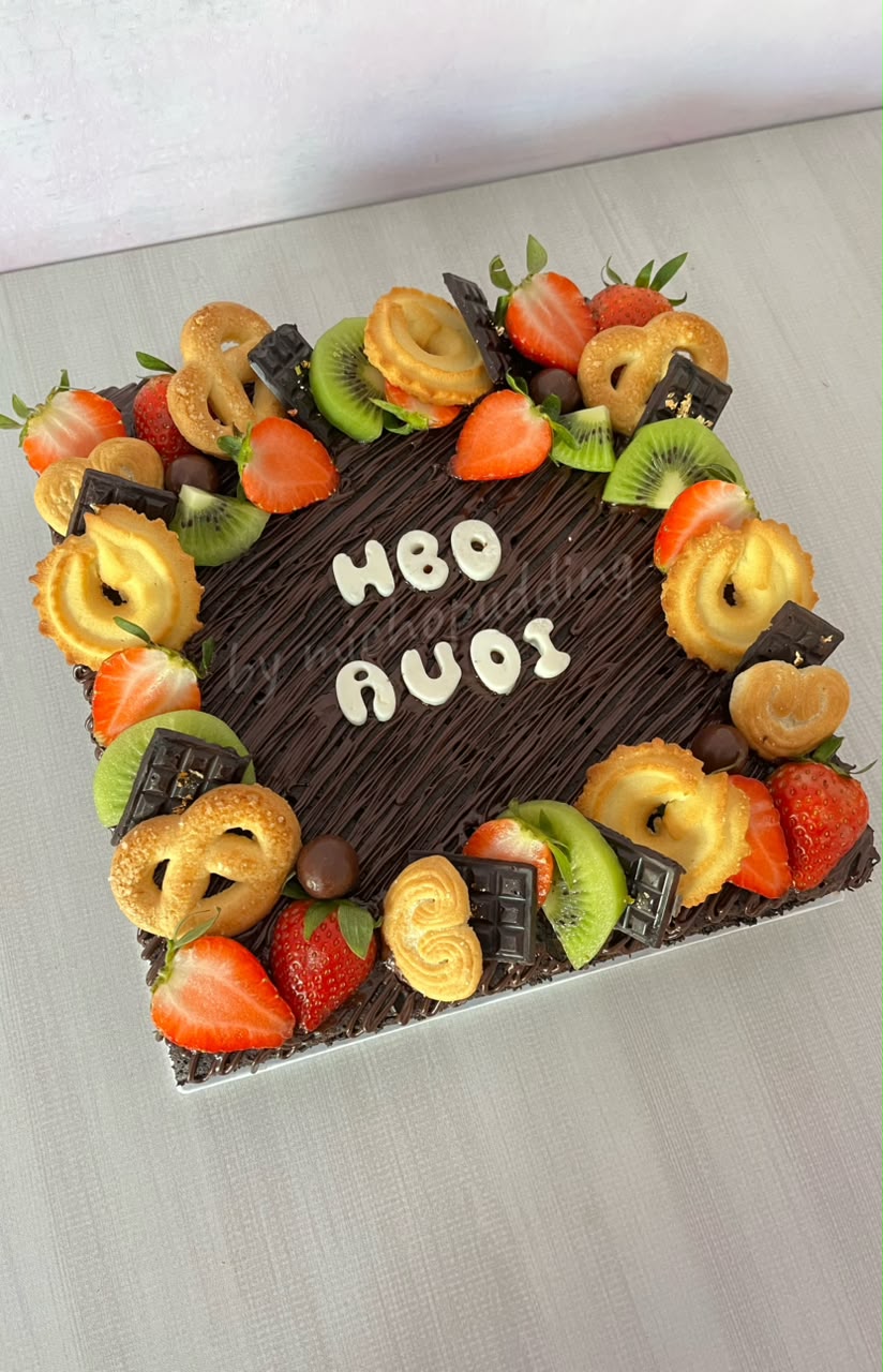 Brownies 22x22  mix fruit biskuit